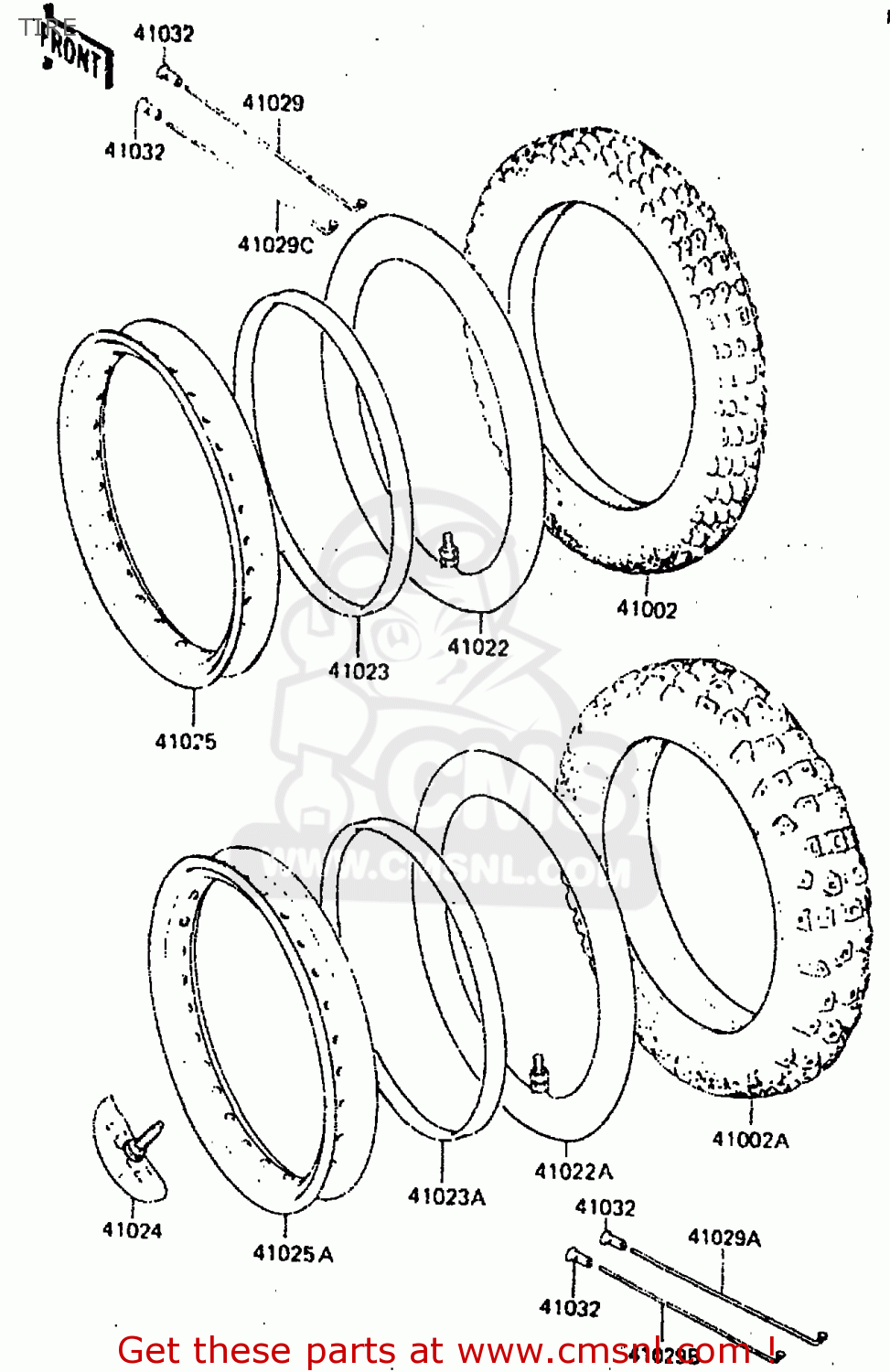 TIRE KX250-C2 1984 USA CANADA UK AL