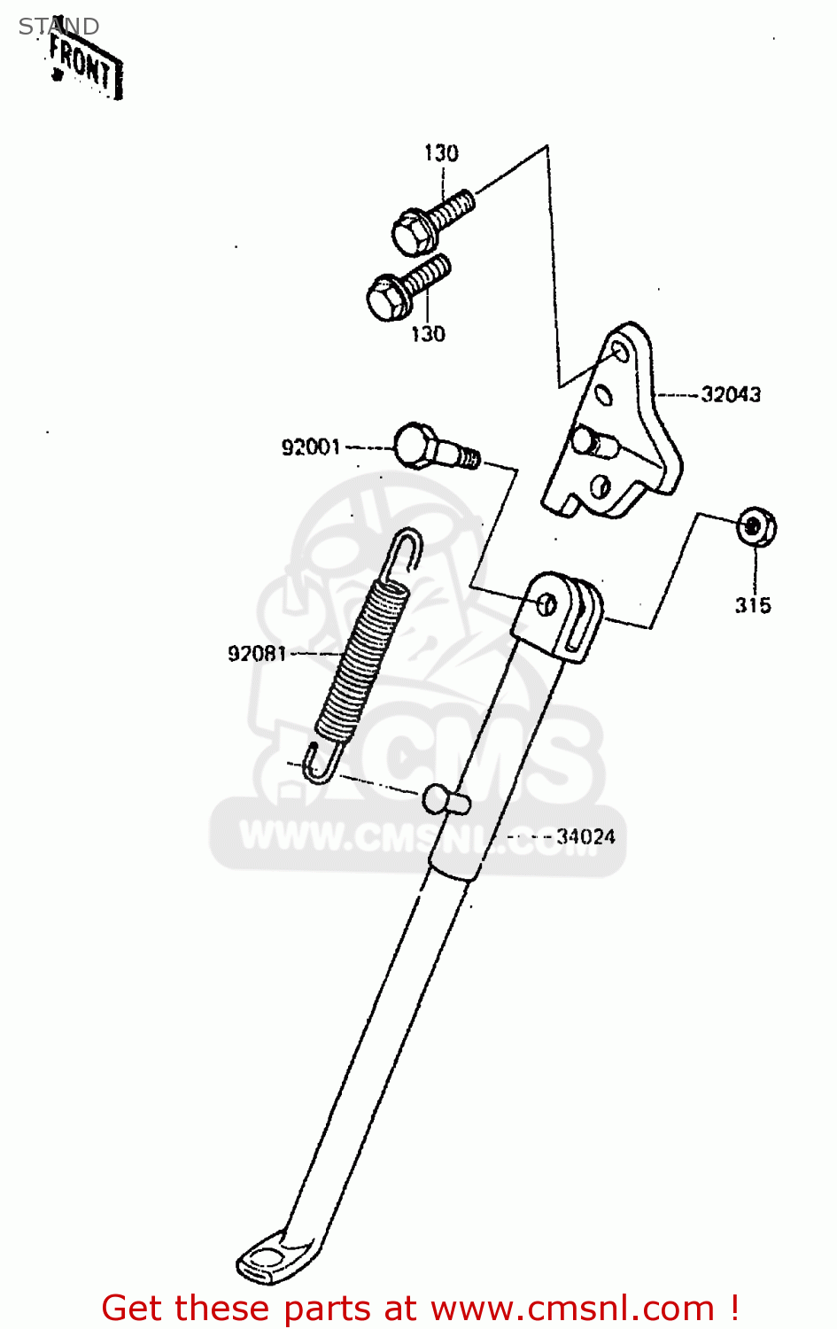STAND KX250-C2 1984 USA CANADA UK AL