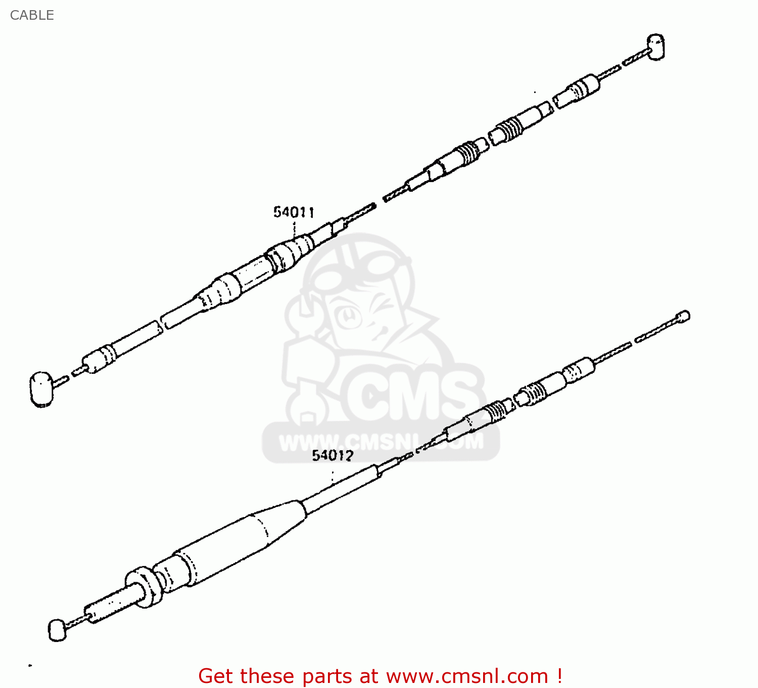CABLE KX250-C2 1984 USA CANADA UK AL