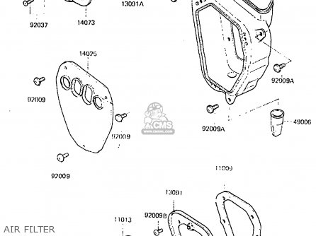 AIR FILTER - KX250-C2 1984 USA CANADA UK AL