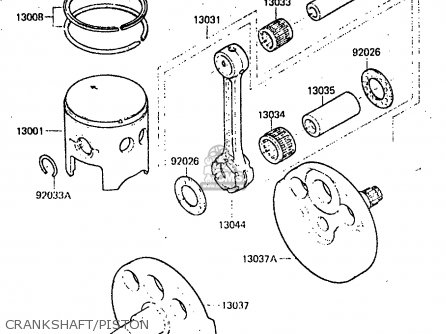CRANKSHAFT/PISTON - KX250-C2 1984 USA CANADA UK AL
