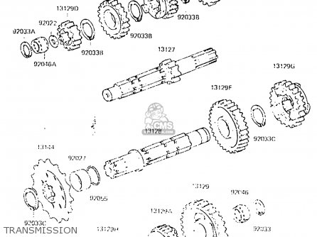 TRANSMISSION - KX250-C2 1984 USA CANADA UK AL