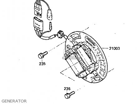 GENERATOR - KX250-C2 1984 USA CANADA UK AL