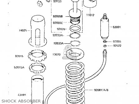 SHOCK ABSORBER - KX250-C2 1984 USA CANADA UK AL
