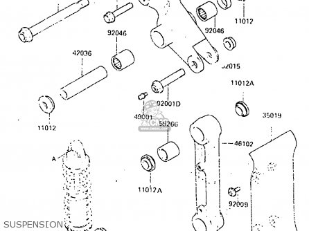 SUSPENSION - KX250-C2 1984 USA CANADA UK AL