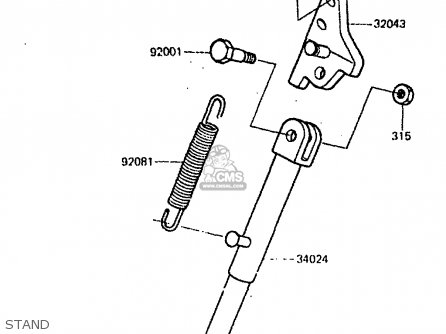STAND - KX250-C2 1984 USA CANADA UK AL