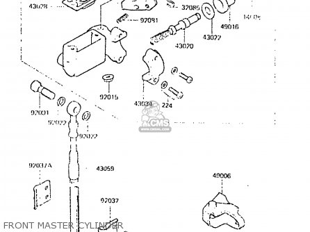 FRONT MASTER CYLINDER - KX250-C2 1984 USA CANADA UK AL