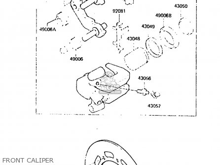 FRONT CALIPER - KX250-C2 1984 USA CANADA UK AL