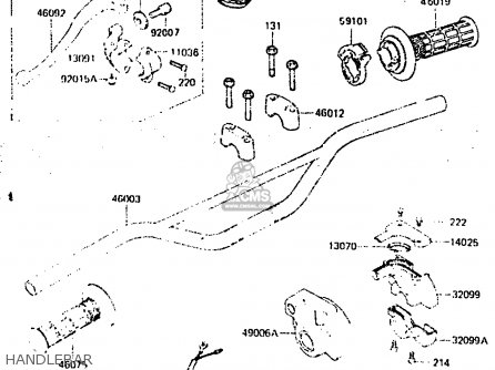 HANDLEBAR - KX250-C2 1984 USA CANADA UK AL