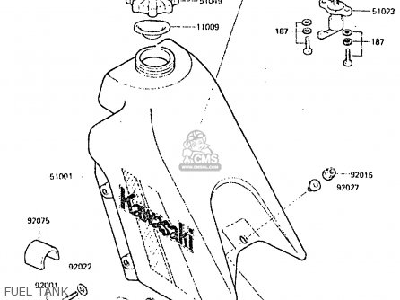 FUEL TANK - KX250-C2 1984 USA CANADA UK AL