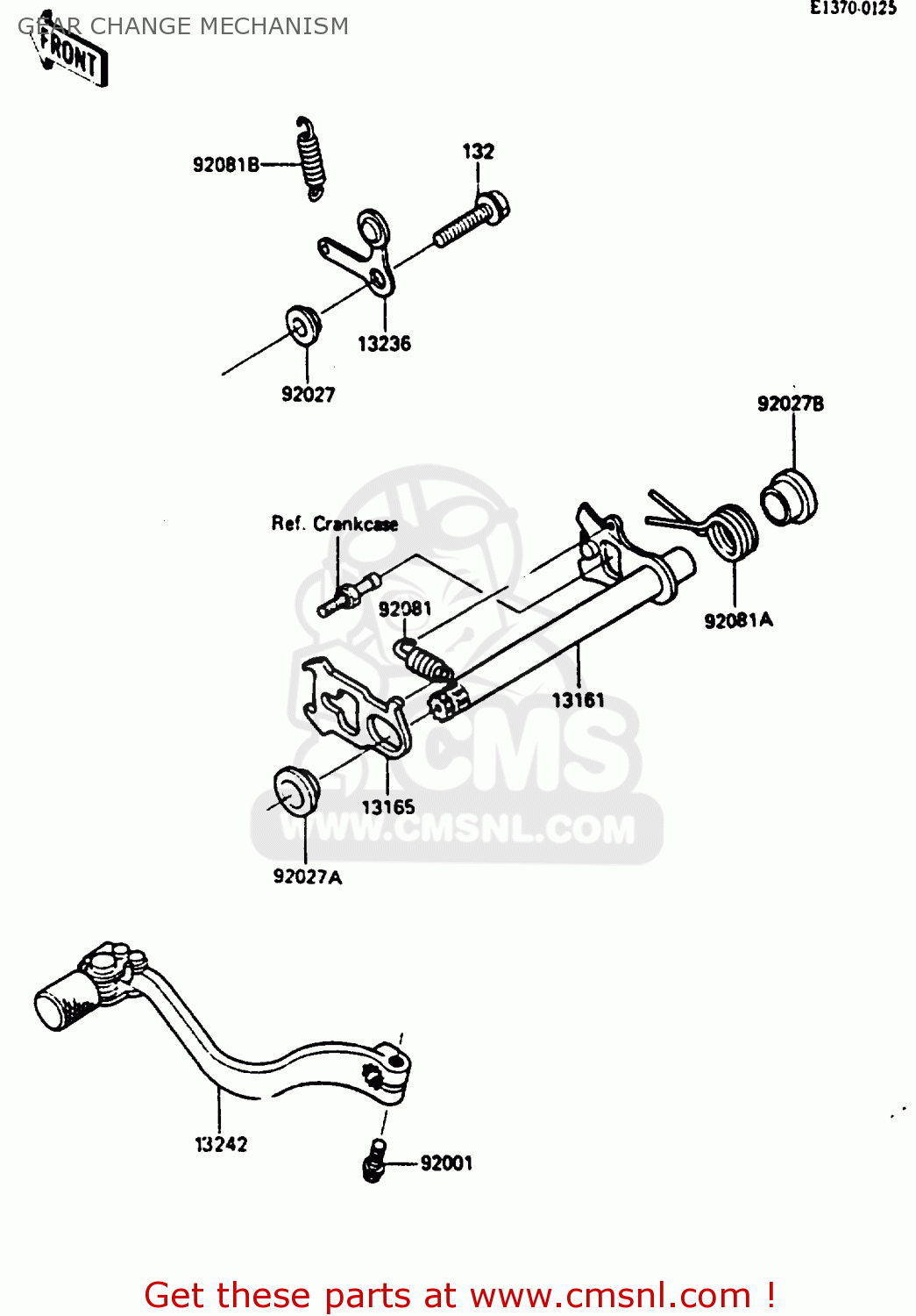 GEAR CHANGE MECHANISM KX250-D1 1985 UNITED KINDOM AL