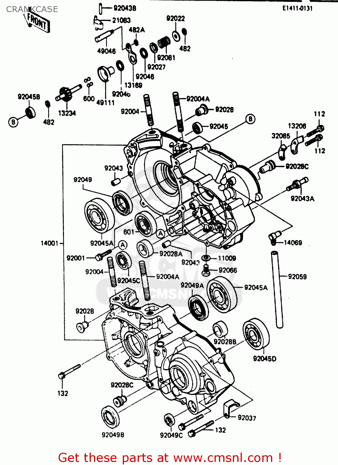 CRANKCASE KX250-D1 1985 UNITED KINDOM AL