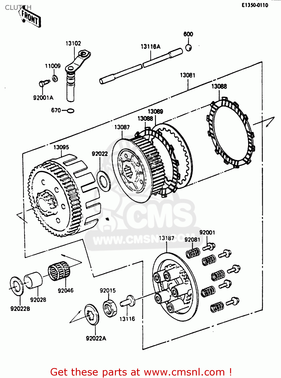 CLUTCH KX250-D1 1985 UNITED KINDOM AL