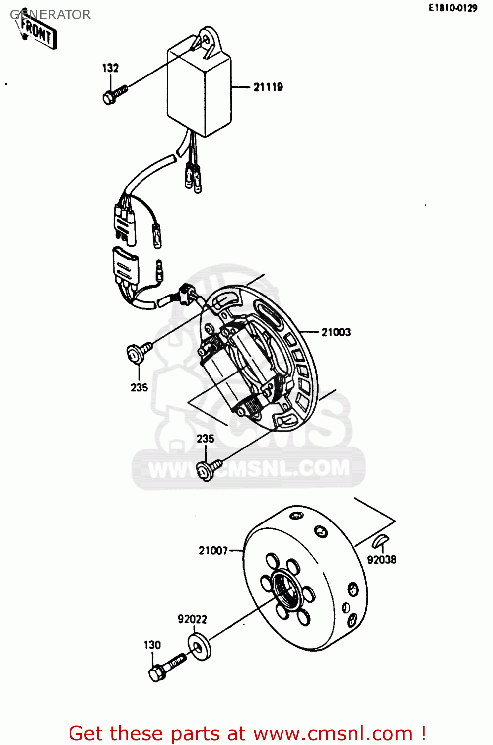 GENERATOR KX250-D1 1985 UNITED KINDOM AL