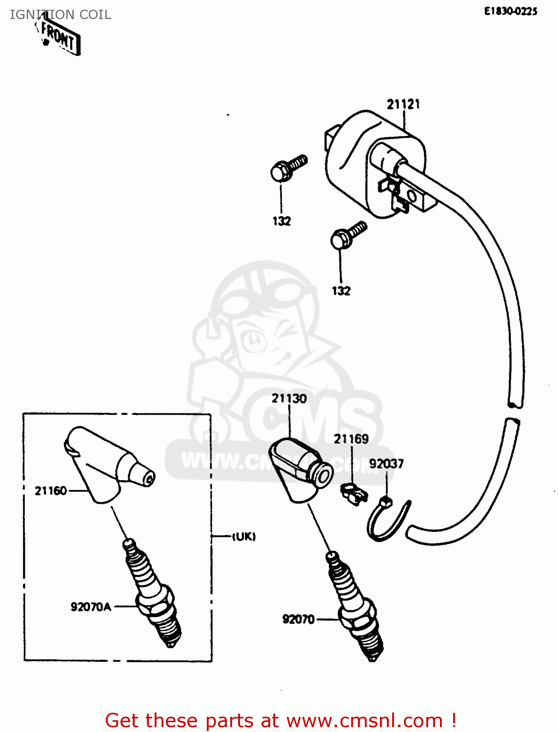 IGNITION COIL KX250-D1 1985 UNITED KINDOM AL