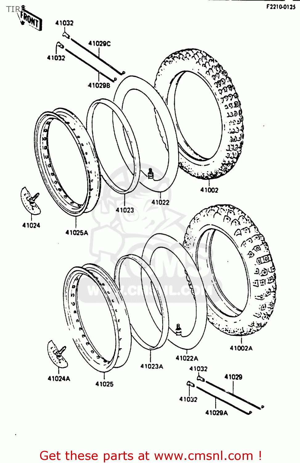 TIRE KX250-D1 1985 UNITED KINDOM AL