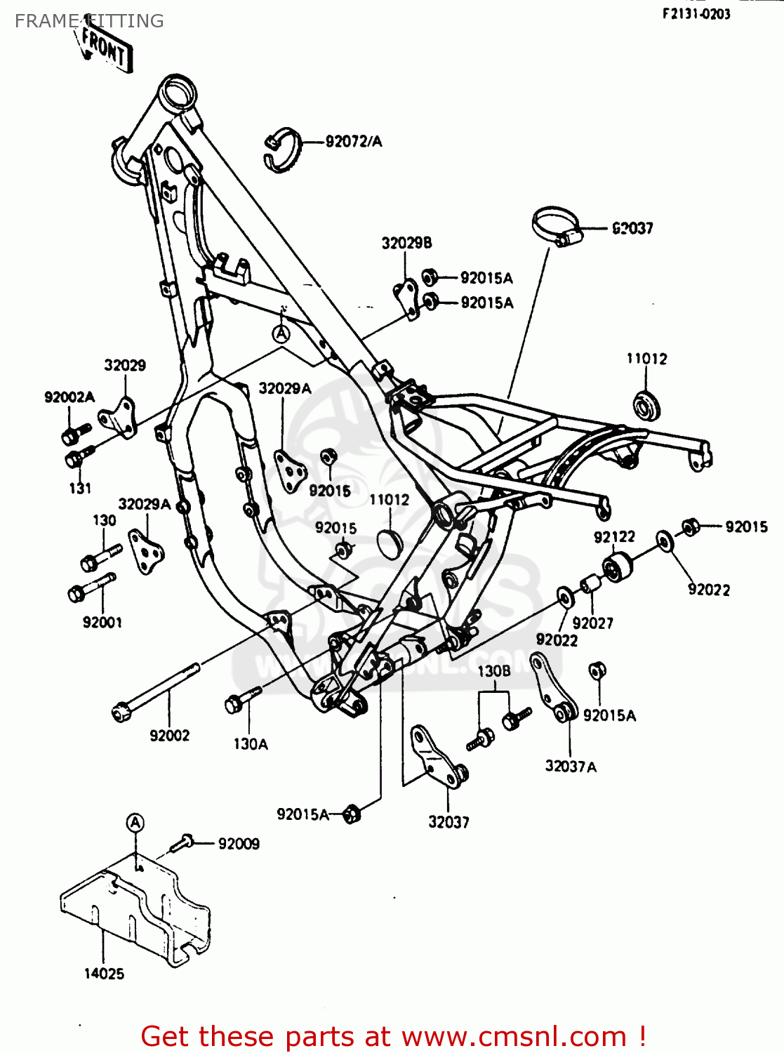FRAME FITTING KX250-D1 1985 UNITED KINDOM AL