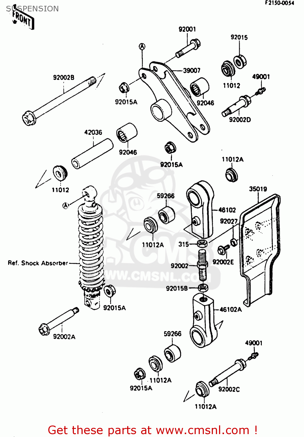 SUSPENSION KX250-D1 1985 UNITED KINDOM AL