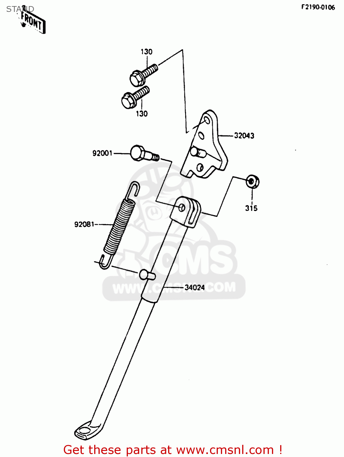 STAND KX250-D1 1985 UNITED KINDOM AL