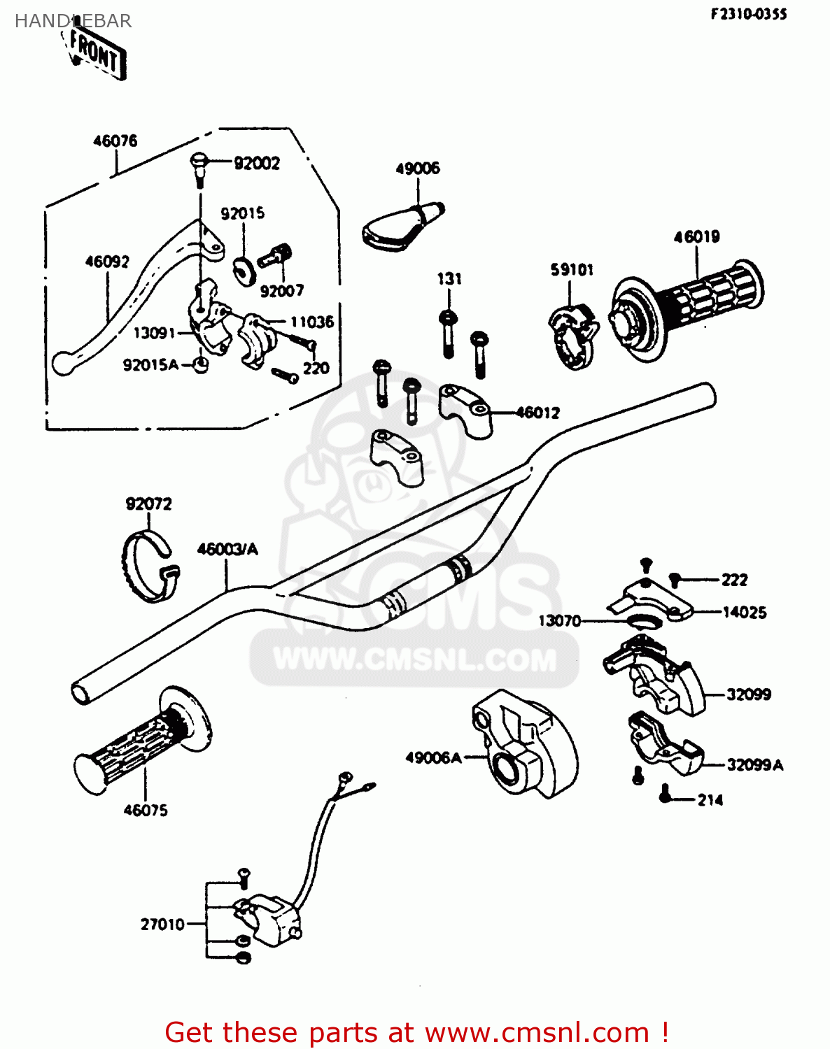 HANDLEBAR KX250-D1 1985 UNITED KINDOM AL