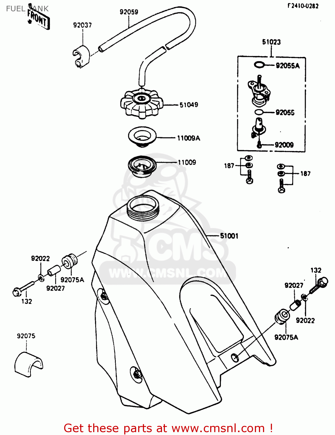 FUEL TANK KX250-D1 1985 UNITED KINDOM AL
