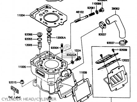 CYLINDER HEAD/CYLINDER - KX250-D1 1985 UNITED KINDOM AL