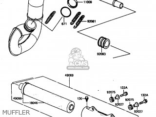 MUFFLER - KX250-D1 1985 UNITED KINDOM AL