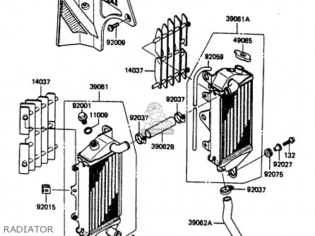RADIATOR - KX250-D1 1985 UNITED KINDOM AL
