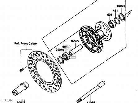 FRONT HUB - KX250-D1 1985 UNITED KINDOM AL