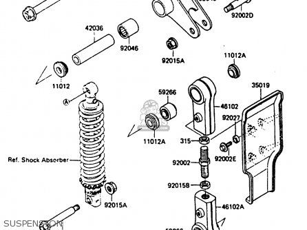 SUSPENSION - KX250-D1 1985 UNITED KINDOM AL