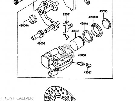 FRONT CALIPER - KX250-D1 1985 UNITED KINDOM AL