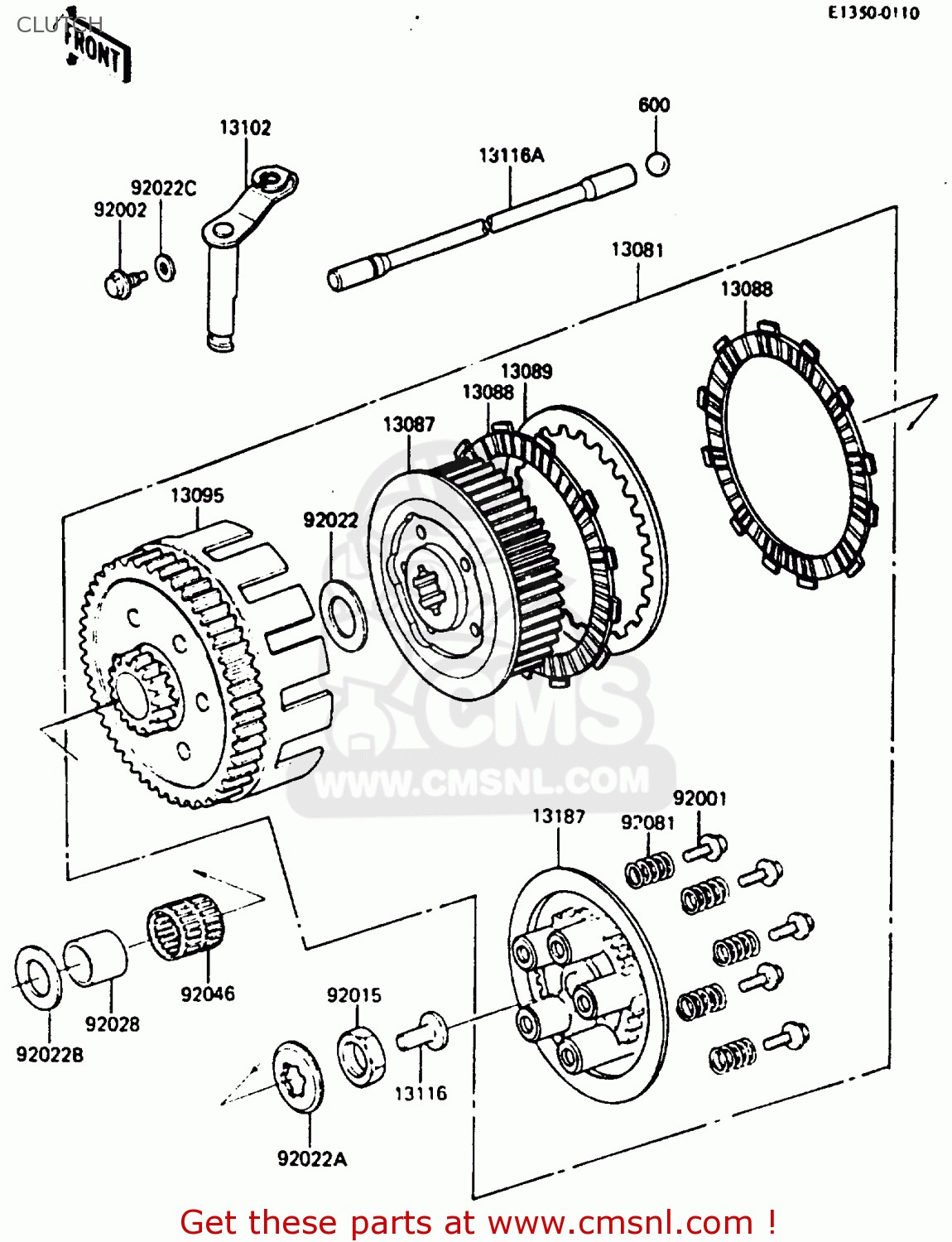 CLUTCH KX250-D2 1986 EUROPE UK AL