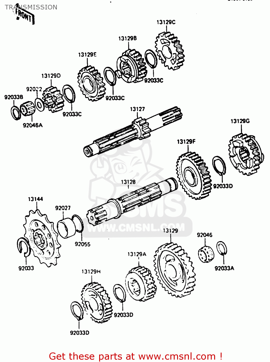 TRANSMISSION KX250-D2 1986 EUROPE UK AL
