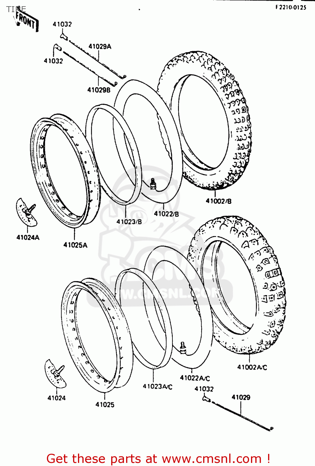 TIRE KX250-D2 1986 EUROPE UK AL