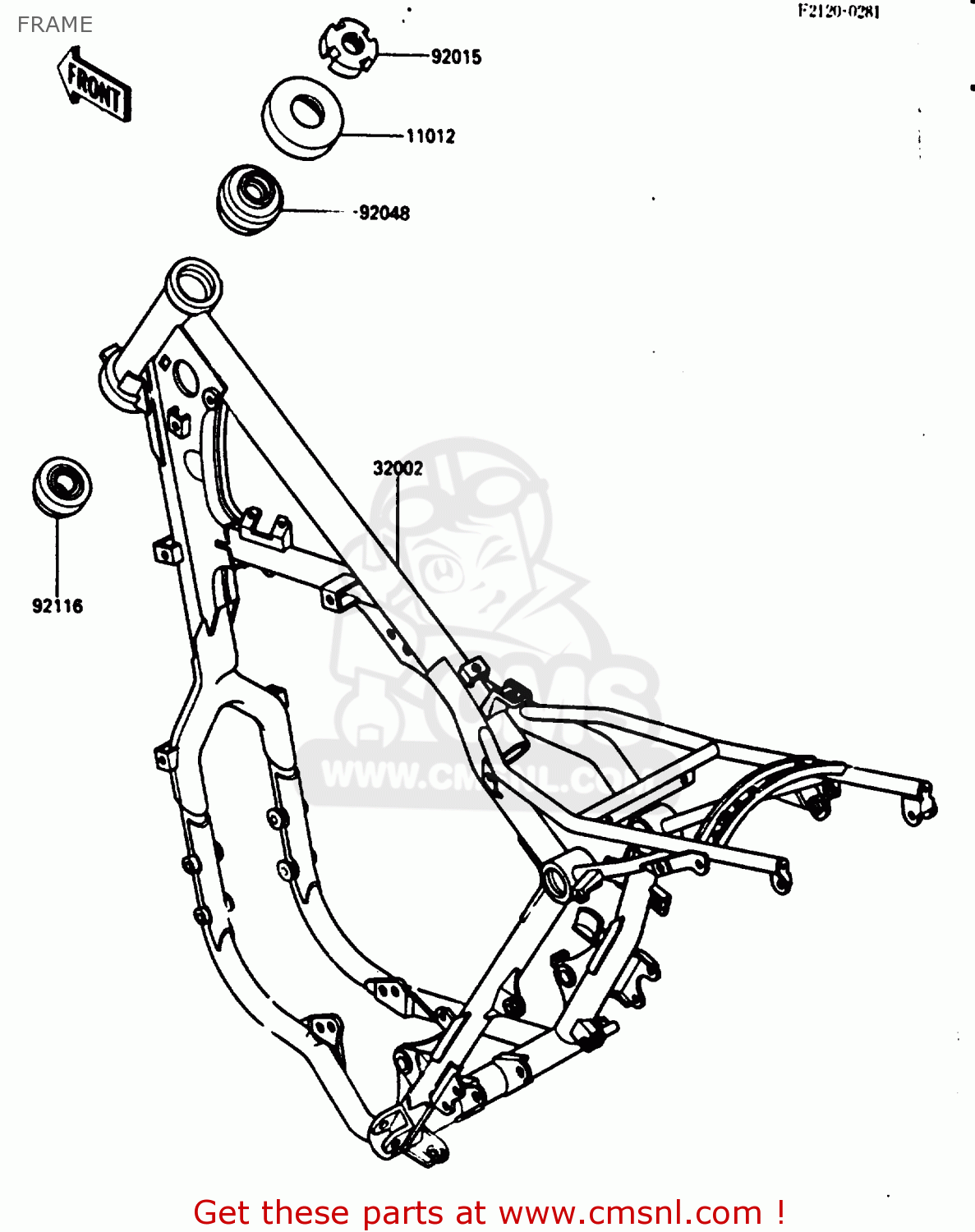 FRAME KX250-D2 1986 EUROPE UK AL