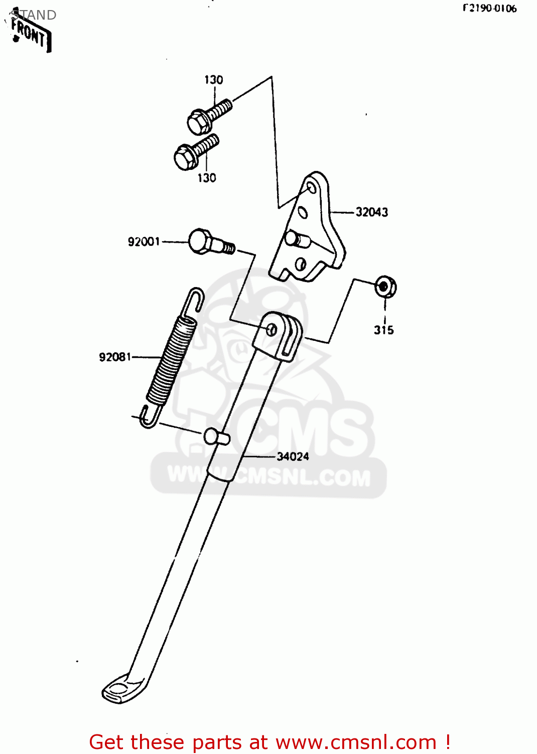 STAND KX250-D2 1986 EUROPE UK AL