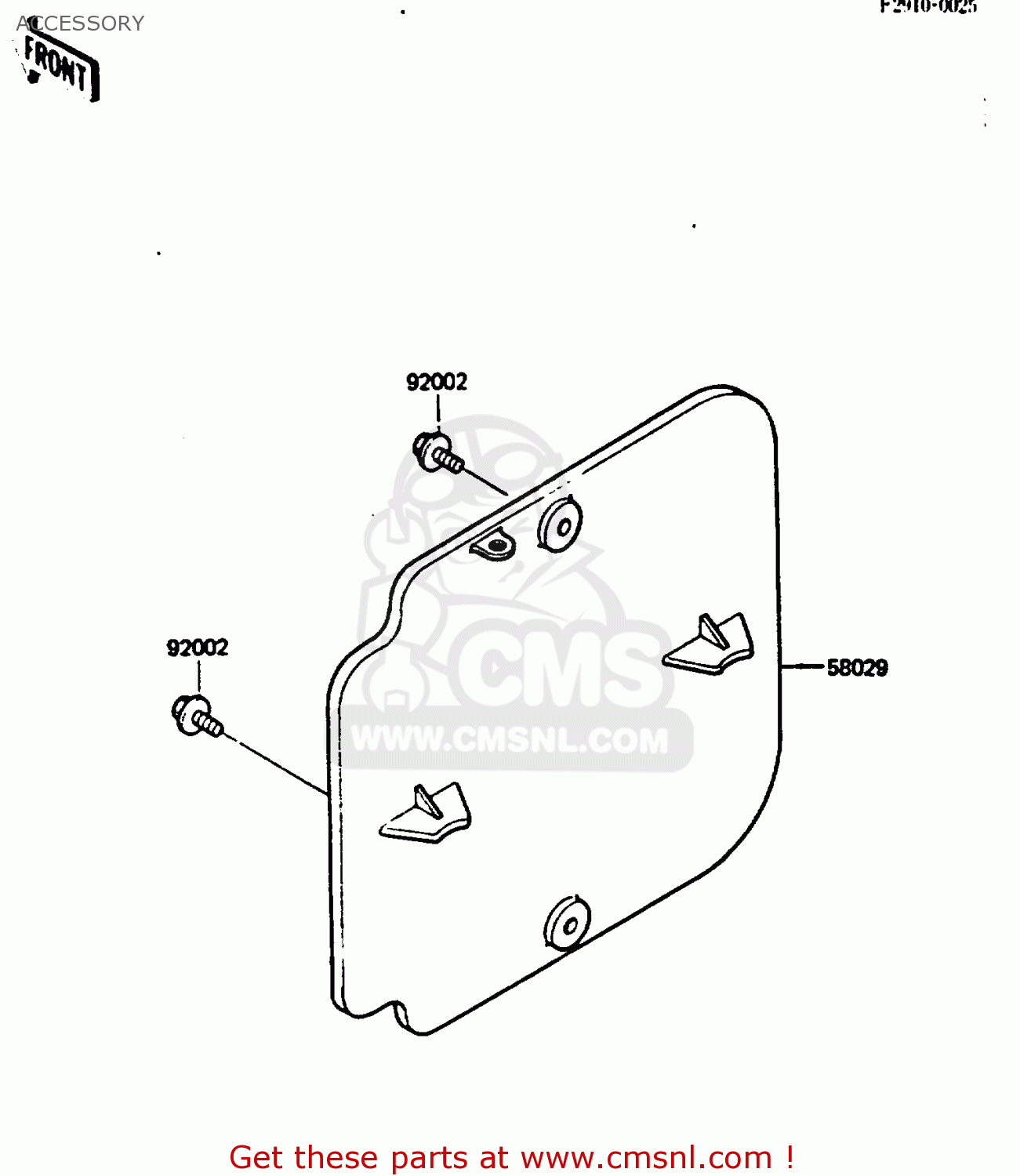 ACCESSORY KX250-D2 1986 EUROPE UK AL