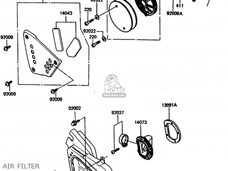 AIR FILTER - KX250-D2 1986 EUROPE UK AL