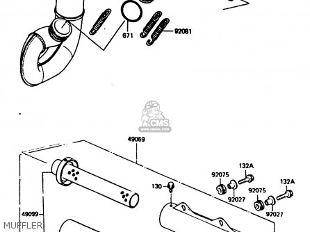 MUFFLER - KX250-D2 1986 EUROPE UK AL