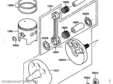 CRANKSHAFT/PISTON - KX250-D2 1986 EUROPE UK AL