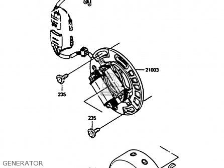GENERATOR - KX250-D2 1986 EUROPE UK AL