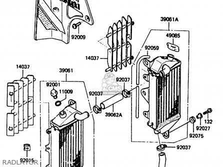 RADLATOR - KX250-D2 1986 EUROPE UK AL