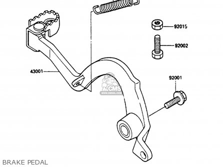 BRAKE PEDAL - KX250-D2 1986 EUROPE UK AL