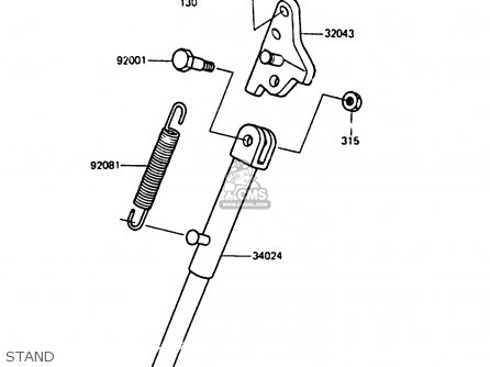 STAND - KX250-D2 1986 EUROPE UK AL