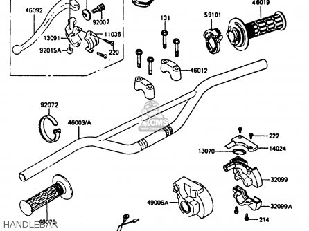 HANDLEBAR - KX250-D2 1986 EUROPE UK AL