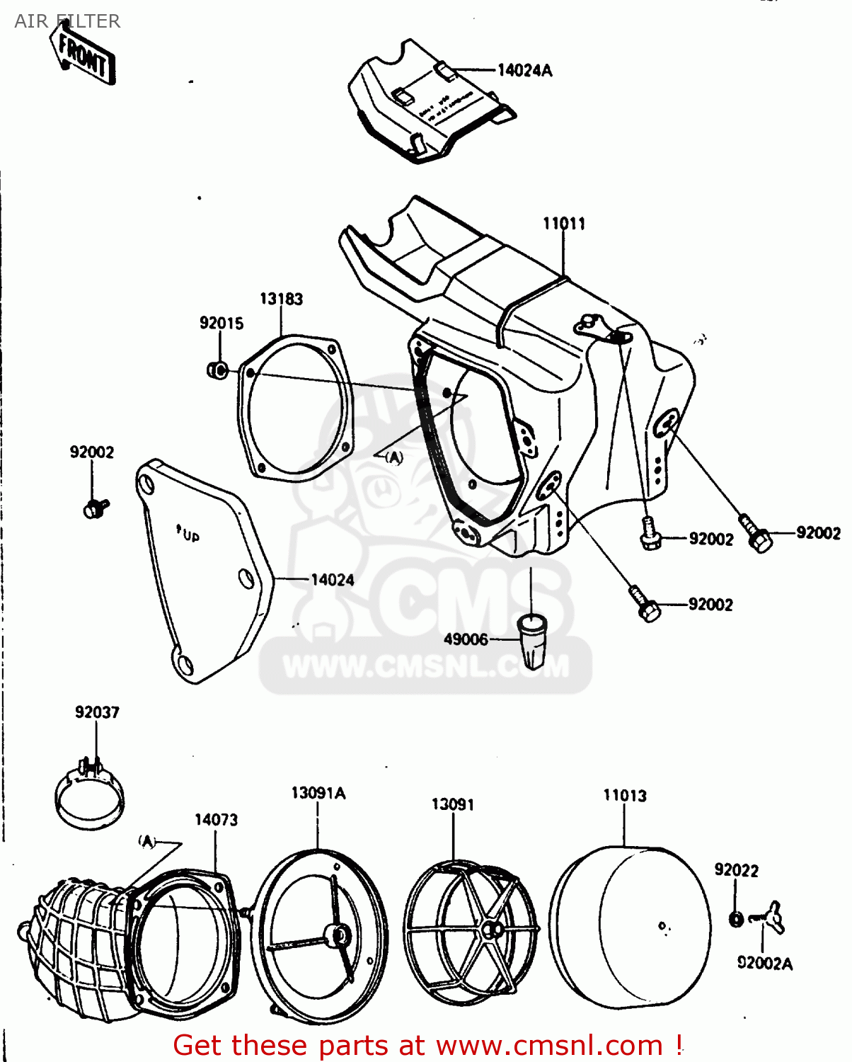 AIR FILTER KX250-E1 1987 EUROPE UK AL