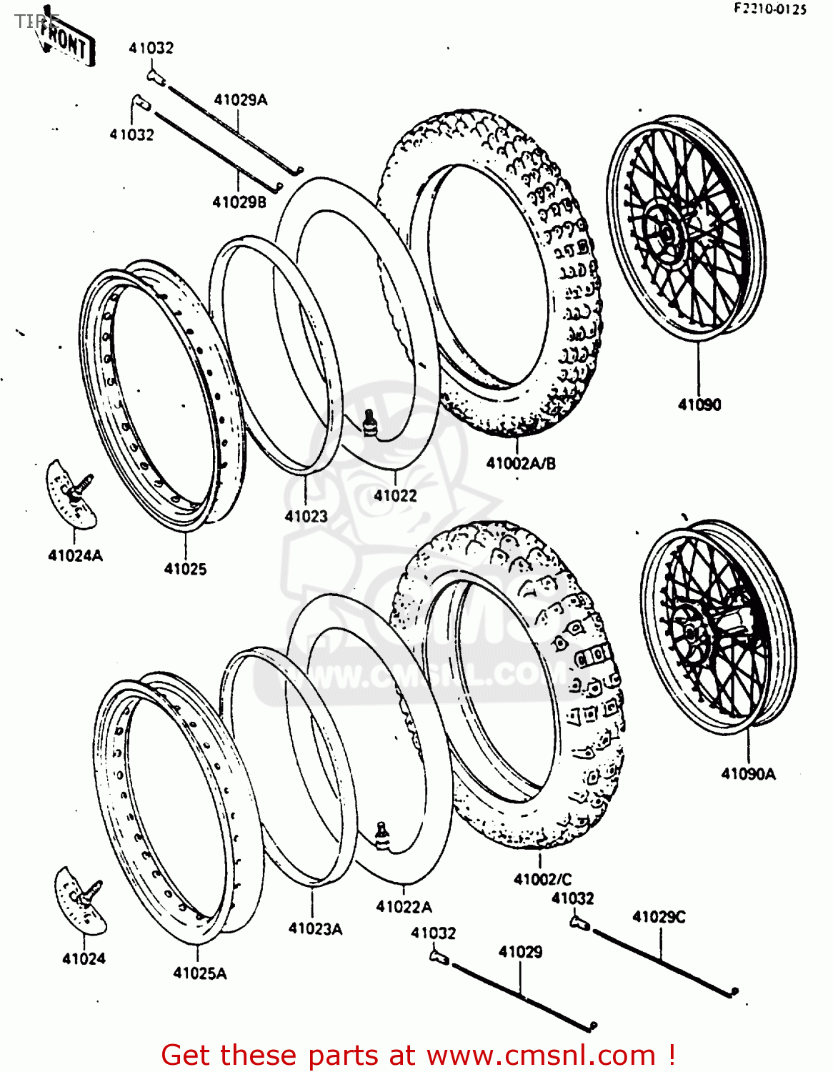 TIRE KX250-E1 1987 EUROPE UK AL
