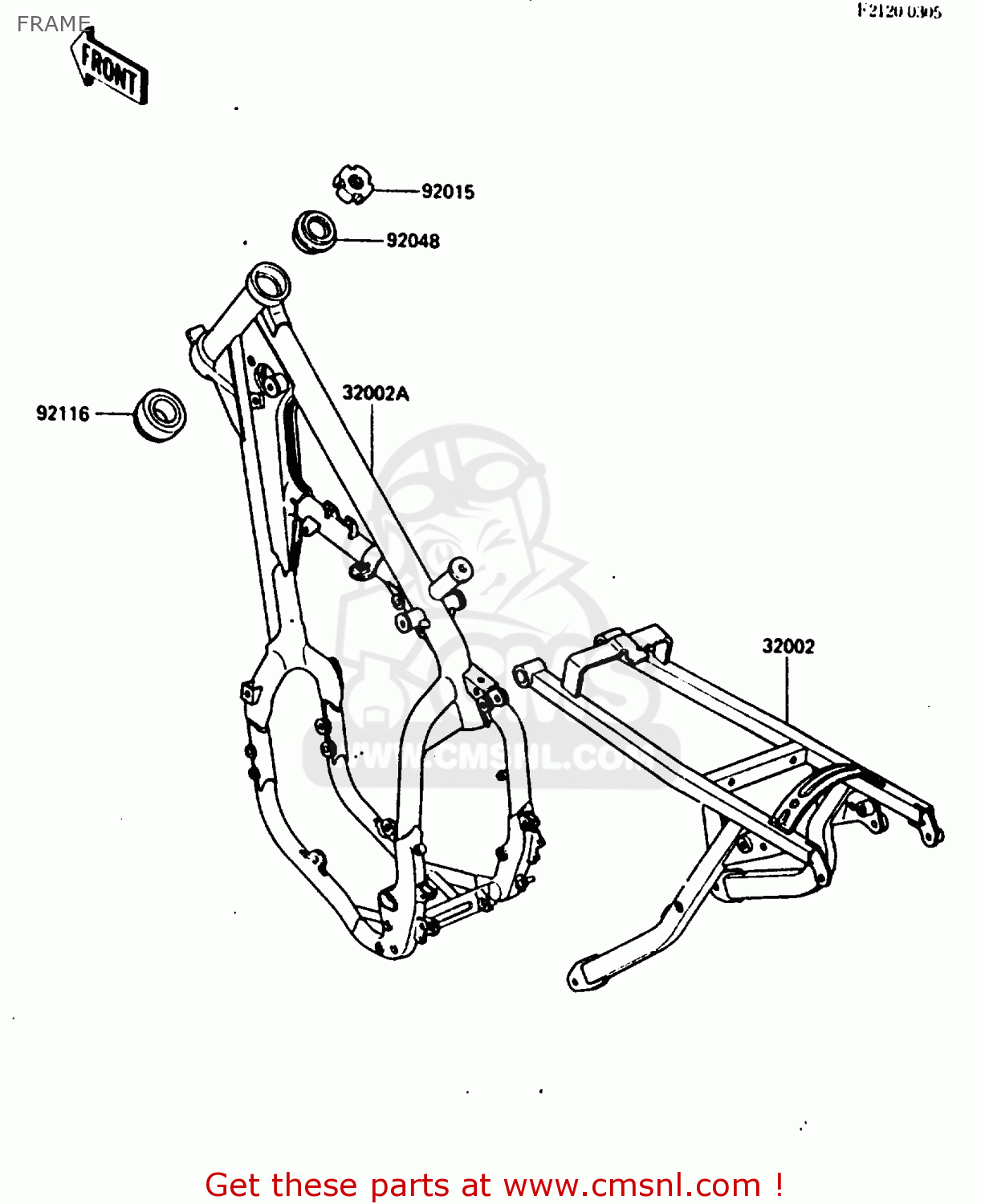 FRAME KX250-E1 1987 EUROPE UK AL