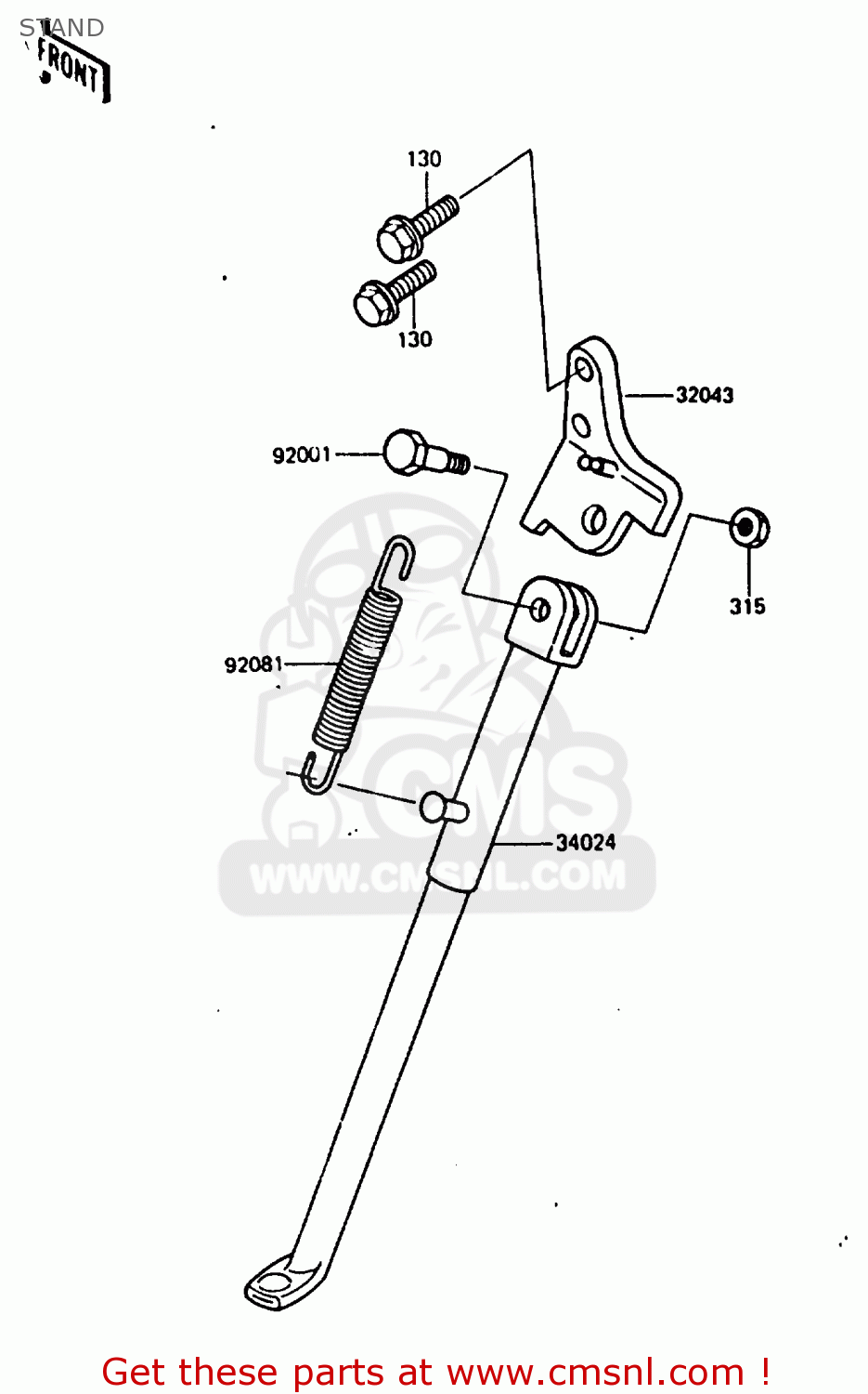 STAND KX250-E1 1987 EUROPE UK AL
