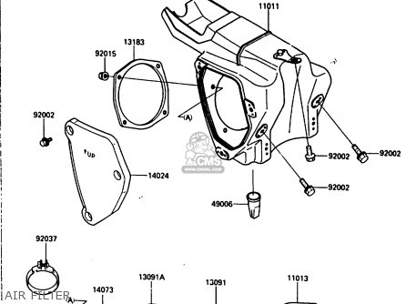 AIR FILTER - KX250-E1 1987 EUROPE UK AL